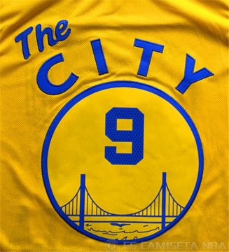 Camiseta Iguodala #9 Golden State Warriors Amarillo