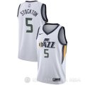 Camiseta David Stockton #5 Utah Jazz Association 2017-18 Blanco