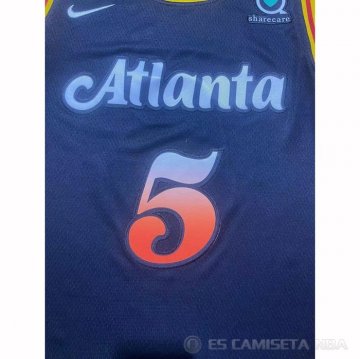 Camiseta Dejounte Murray #5 Atlanta Hawks Ciudad 2022-23 Negro