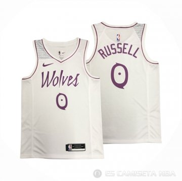 Camiseta Derrick Rose #0 Minnesota Timberwolves Earned Blanco