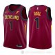 Camiseta Derrick Rose #1 Cleveland Cavaliers Nino Icon 2017-18 Rojo