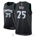 Camiseta Derrick Rose #25 Minnesota Timberwolves Classic 2018 Negro