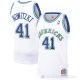 Camiseta Dirk Nowitzki NO 41 Dallas Mavericks Mitchell & Ness 1998-99 Blanco