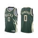 Camiseta Donte DiVincenzo NO 0 Milwaukee Bucks Earned 2020-21 Verde