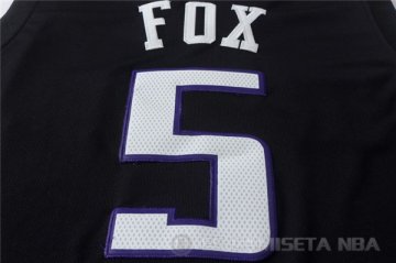 Camiseta Fox #5 Sacramento Kings Negro Moda Negro