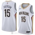 Camiseta Frank Jackson #15 New Orleans Pelicans Association 2018 Blanco