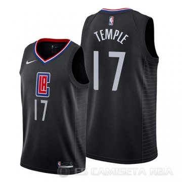 Camiseta Garrett Temple #17 Los Angeles Clippers Statement 2019 Negro