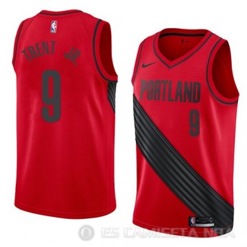 Camiseta Gary Trent Jr. #9 Portland Trail Blazers Ciudad 2018 Negro