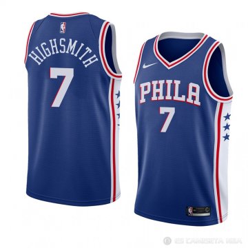 Camiseta Haywood Highsmith #7 Philadelphia 76ers Icon 2018 Azul