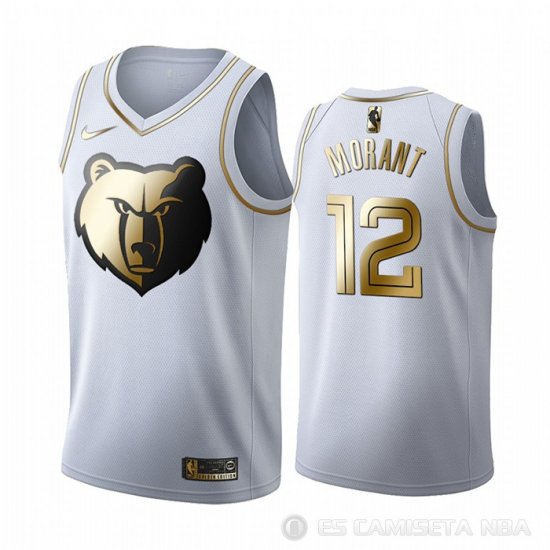 Camiseta Ja Morant #12 Golden Edition Memphis Grizzlies Blanco - Haga un click en la imagen para cerrar