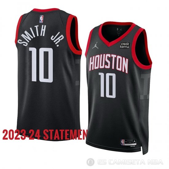 Camiseta Jabari Smith Jr #10 Houston Rockets Statement 2023-24 Negro - Haga un click en la imagen para cerrar
