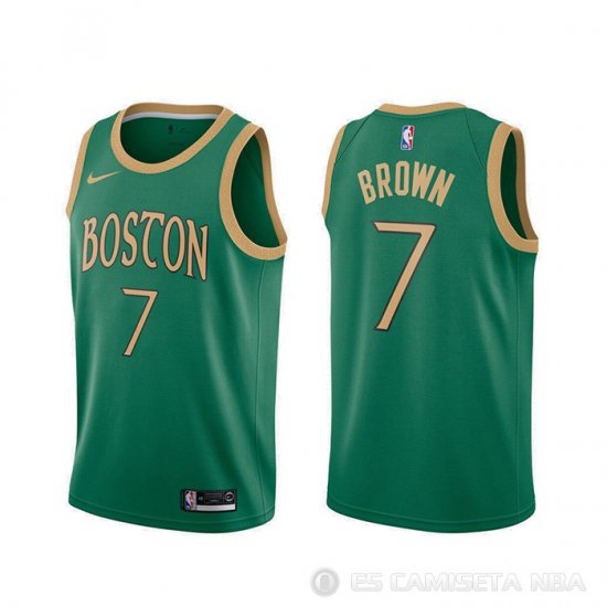 Camiseta Jaylen Brown #7 Boston Celtics Ciudad 2019-20 Verde - Haga un click en la imagen para cerrar