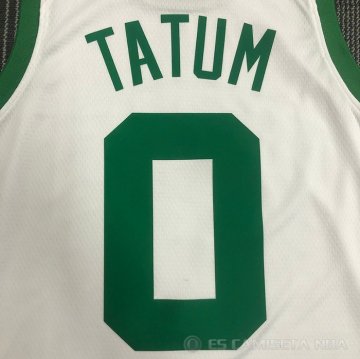 Camiseta Jayson Tatum NO 0 Boston Celtics 75th Anniversary Blanco