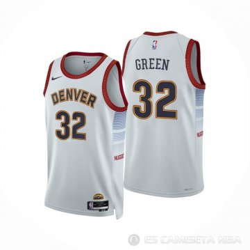 Camiseta Jeff Green #32 Denver Nuggets Ciudad 2022-23 Blanco