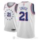 Camiseta Joel Embiid #21 Philadelphia 76ers Earned 2018-19 Gris