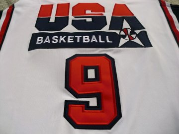 Camiseta Jordan #9 USA 1992 Blanco