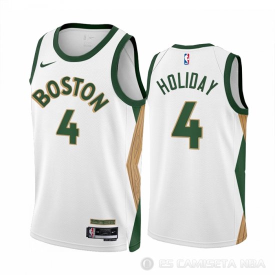 Camiseta Jrue Holiday #4 Bosto Celtics Ciudad 2023-24 Blanco - Haga un click en la imagen para cerrar