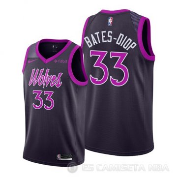 Camiseta Keita Bates-Diop #33 Minnesota Timberwolves Ciudad Edition Violeta