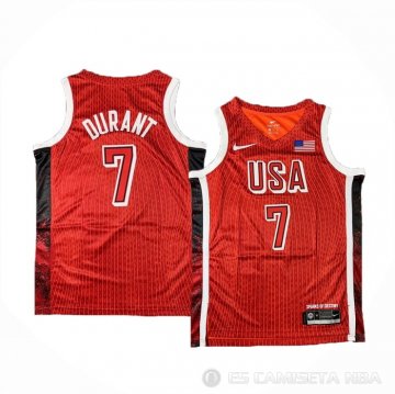 Camiseta Kevin Durant #7 USA 2024 Juegos Olimpicos Rojo