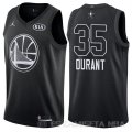 Camiseta Kevin Durant #35 All Star 2018 Warriors Negro