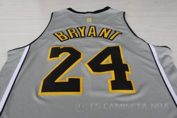 Camiseta Kobe Bryant2 #24 Los Angeles Lakers Gris