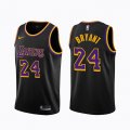Camiseta Kobe Bryant NO 24 Los Angeles Lakers Earned 2020-21 Negro