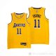 Camiseta Kyrie Irving #11 Los Angeles Lakers 75th Anniversary 2021-22 Amarillo