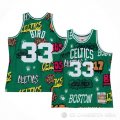 Camiseta Larry Bird #33 Boston Celtics Slap Sticker Mitchell & Ness 1985-86 Verde