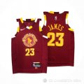 Camiseta LeBron James #23 Cleveland Cavaliers Ciudad Rojo