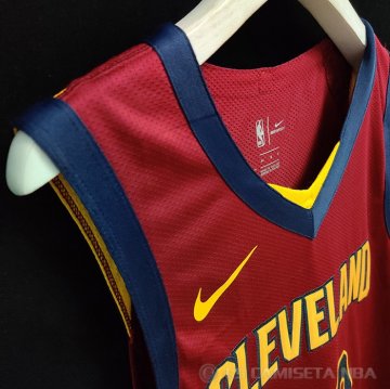Camiseta LeBron James #23 Cleveland Cavaliers Icon Autentico Rojo