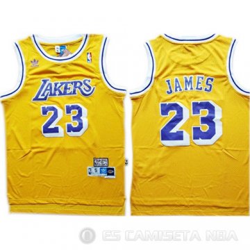 Camiseta Lebron James #23 Los Angeles Lakers Amarillo