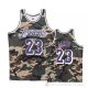 Camiseta Lebron James NO 23 Los Angeles Lakers Camuflaje Moda