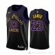 Camiseta Lebron James #23 Los Angeles Lakers Ciudad 2023-24 Negro