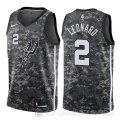 Camiseta Leonard #2 San Antonio Spurs Ciudad 2017-18 Gris