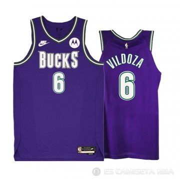 Camiseta Luca Vildoza #6 Milwaukee Bucks Classic 2022-23 Violeta