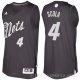 Camiseta Luis Scola #4 Brooklyn Nets Navidad 2016 Negro