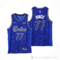 Camiseta Luka Doncic NO 77 Dallas Mavericks Fashion Royalty Azul