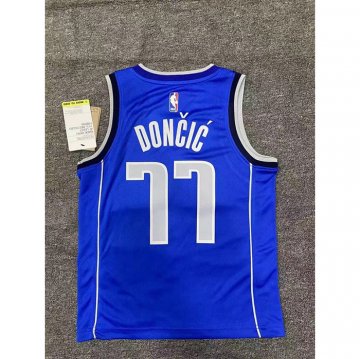Camiseta Luka Doncic #77 Dallas Mavericks Nino Icon Azul