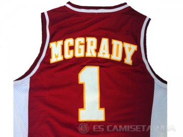 Camiseta Mcgrady #1 Edicion Escuela Secundaria Rojo