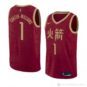 Camiseta Michael Carter-Williams #1 Houston Rockets Ciudad 2018-19 Rojo