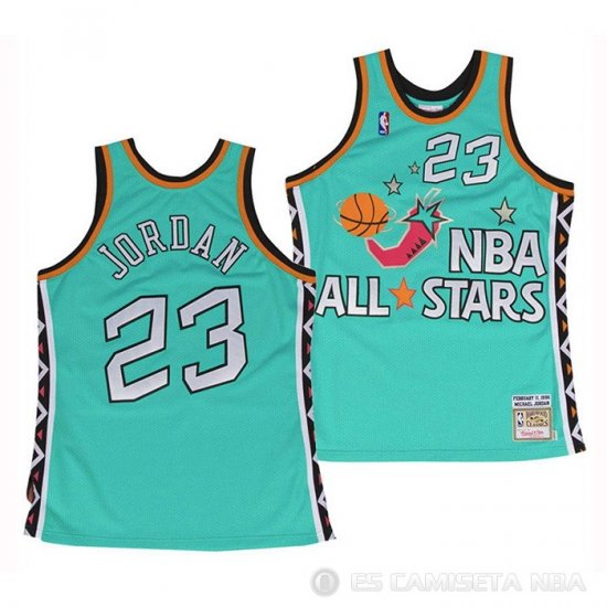 Camiseta Michael Jordan #23 All Star 1996 Verde - Haga un click en la imagen para cerrar