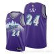 Camiseta Miye Oni #24 Utah Jazz Hardwood Classics 2019-20 Violeta