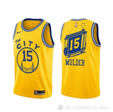 Camiseta Mychal Mulder #15 Golden State Warriors Classic Amarillo