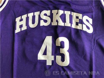 Camiseta NCAA K.Tyler #43 Huskies Violeta