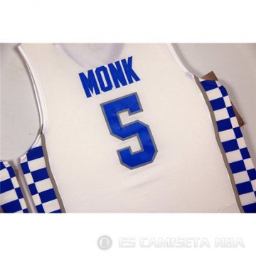 Camiseta NCAA Monk #0 Kentucky Wildcats Blanco