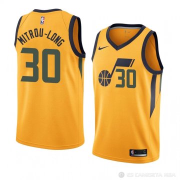 Camiseta Naz Mitrou-Long #30 Utah Jazz Statement 2018 Amarillo