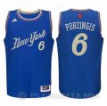 Camiseta Porzingis Christmas #6 New York Knicks Azul