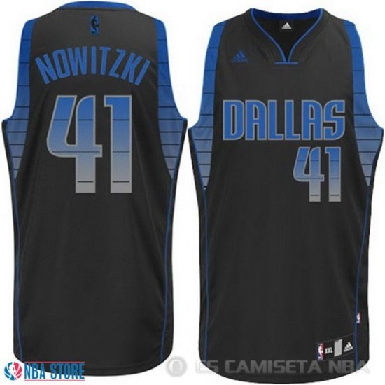 Camiseta Nowitzki #41 Dallas Mavericks Ambiente Negro - Haga un click en la imagen para cerrar