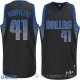 Camiseta Nowitzki #41 Dallas Mavericks Ambiente Negro