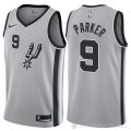 Camiseta Parker #9 San Antonio Spurs Autentico 2017-18 Gris